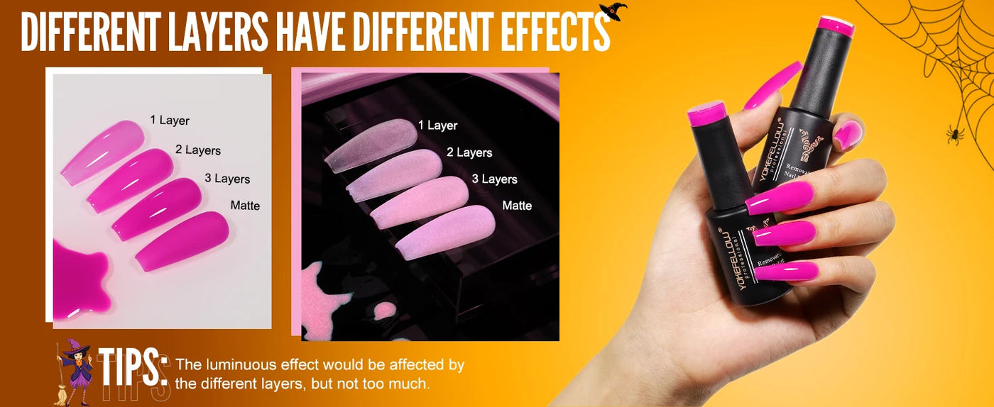 YOKEFELLOW Glow in the Dark Gel Nail Polish 10ML