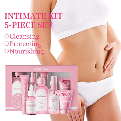 5pcs/set KORMESIC Women's Intimate Care Bundle Daily Skin Routine Set Beautifying