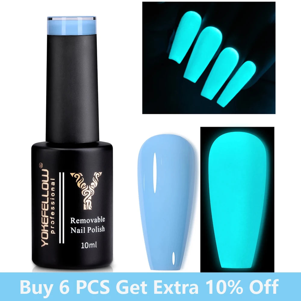 YOKEFELLOW Glow in the Dark Gel Nail Polish 10ML