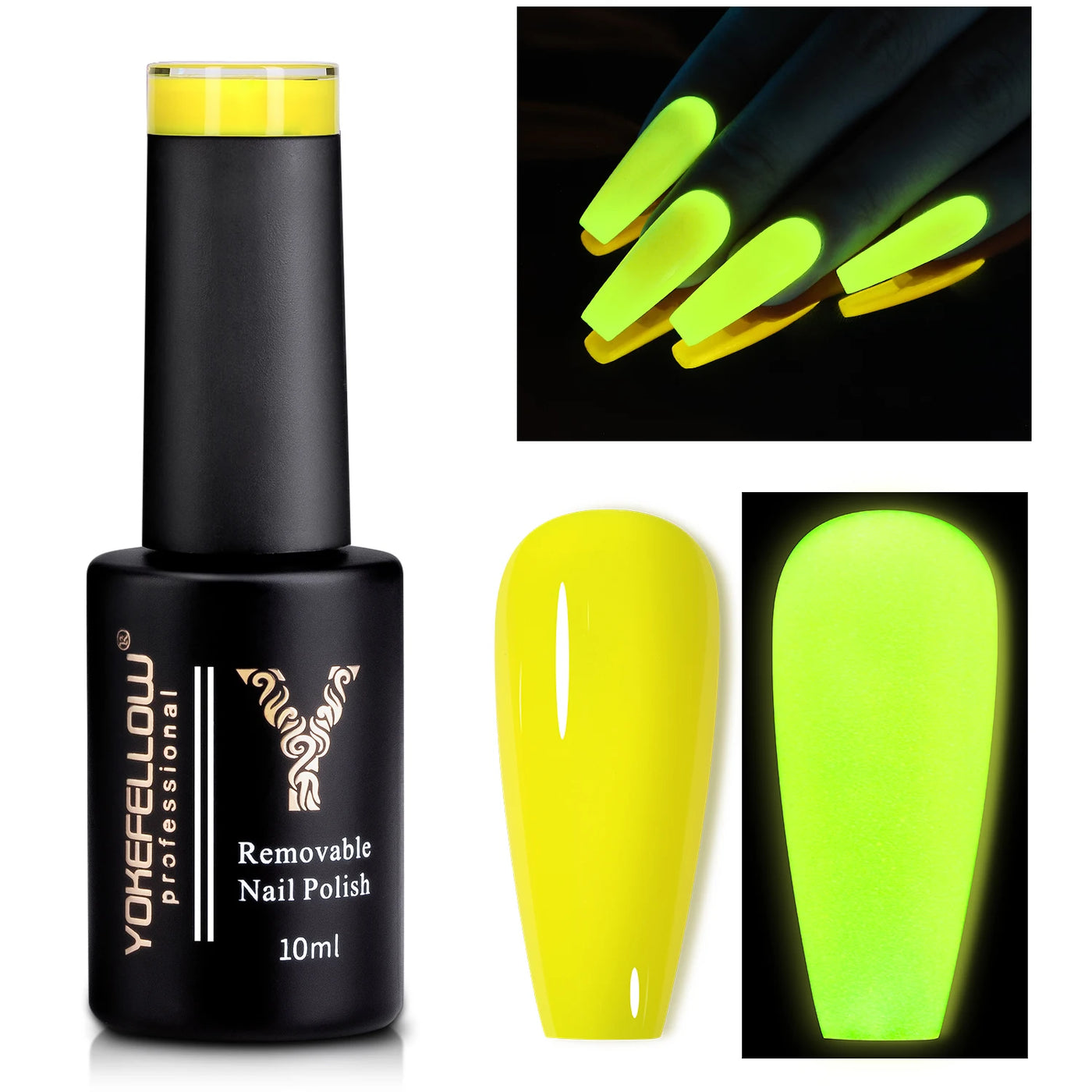 YOKEFELLOW Glow in the Dark Gel Nail Polish 10ML