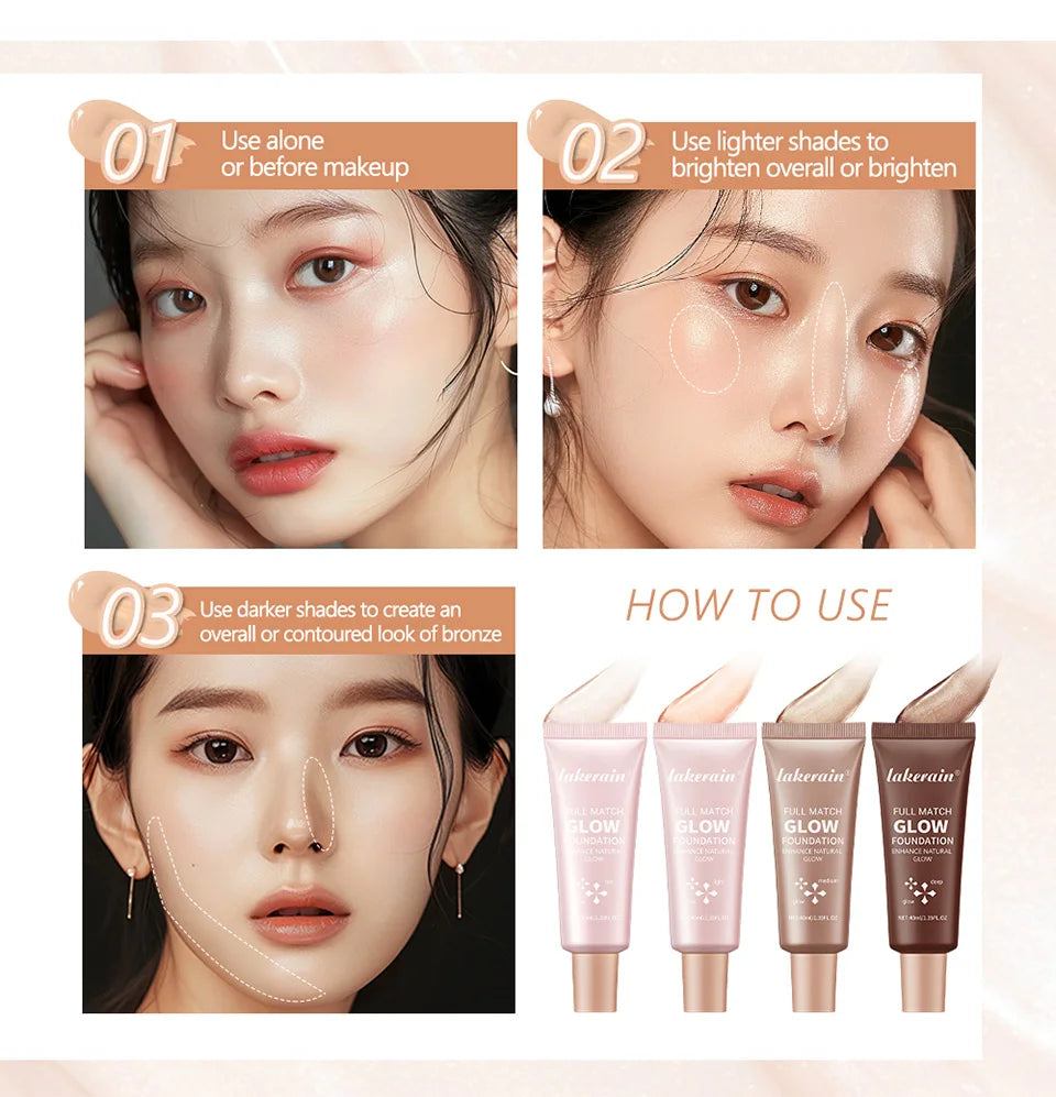 Natural Glow Enhancer Foundation Glowing Moisturizing Lightweight base