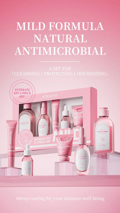 5pcs/set KORMESIC Women's Intimate Care Bundle Daily Skin Routine Set Beautifying