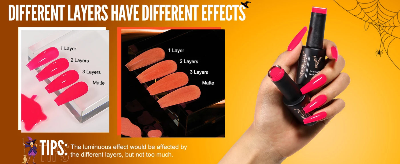 YOKEFELLOW Glow in the Dark Gel Nail Polish 10ML