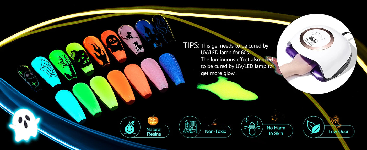 YOKEFELLOW Glow in the Dark Gel Nail Polish 10ML