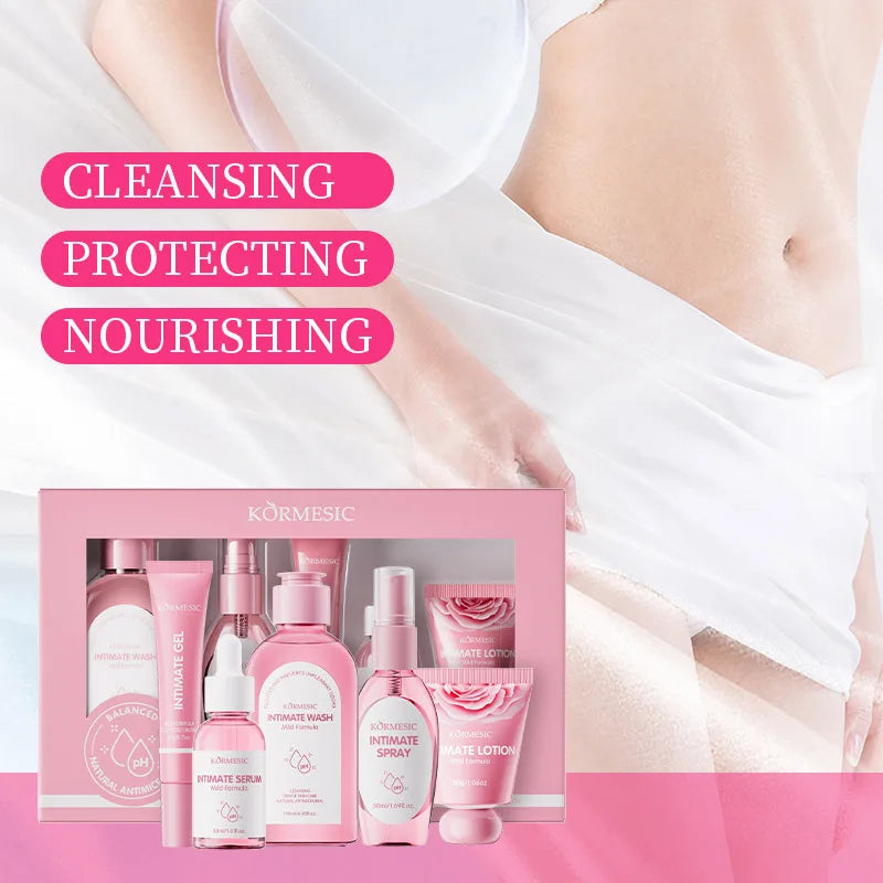 5pcs/set KORMESIC Women's Intimate Care Bundle Daily Skin Routine Set Beautifying