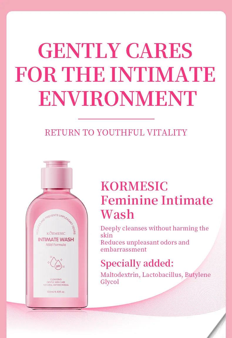 5pcs/set KORMESIC Women's Intimate Care Bundle Daily Skin Routine Set Beautifying