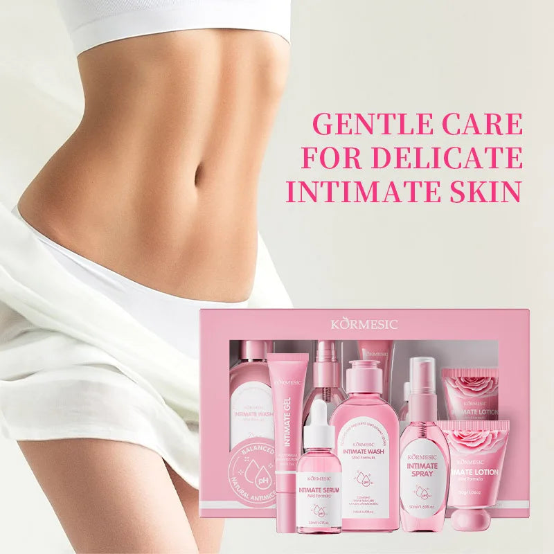5pcs/set KORMESIC Women's Intimate Care Bundle Daily Skin Routine Set Beautifying